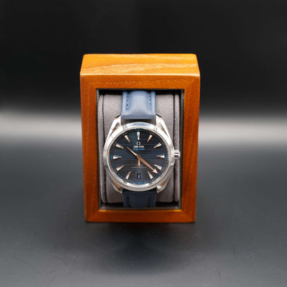 Grey wooden watch case with microsuede interior. The perfect way to show off your love of watches. Made of high-quality wood and microsuede. Available in beige and grey.